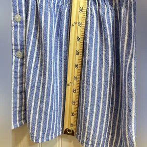 For Cynthia Striped Blue Midi Dress size S.55% LINEN 45% VISCOSE thumbnail 9