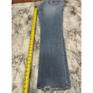 Levi's 505 distressed hem Light Wash Straight Leg Jeans size 8 casual thumbnail 10