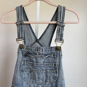 Carmar sz S blue distressed cutout cottagecore Denim Overalls‎ thumbnail 3