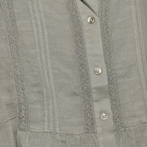Lucky Brand Sage Green Lace Trim Tunic Shirt Womens Size Small Short Sleeve‎ thumbnail 8