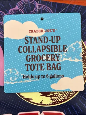 Trader Joe's Stand-Up Collapsible Reusable Grocery Tote Bag Limited Edition thumbnail 4
