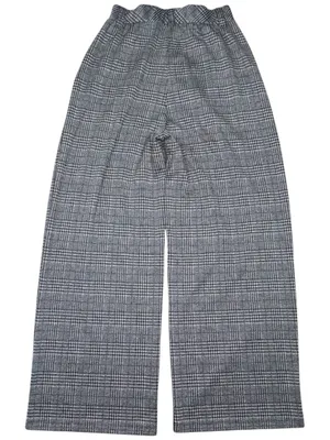 Halara High Rise Pocket Wide Leg Baggy Houndstooth Plaid Casual Pants Academia S thumbnail 2
