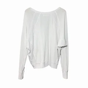 Free People Womens Santa Clara Thermal Top White Small V‎ Neck Boho Long Sleeve thumbnail 6