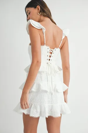 Mable Eyelet White Dress thumbnail 2