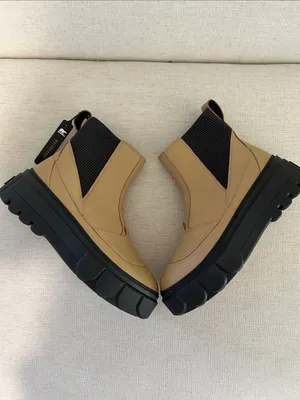 Sorel Caribou x Chelsea Waterproof Boots, Tan/Black, Size 8.5, NWT no box thumbnail 5