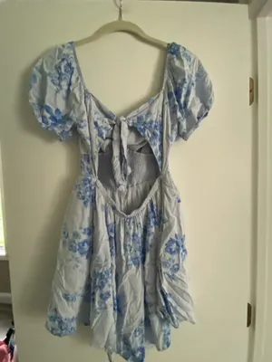 Hollister Blue Floral Dress Mini thumbnail 5