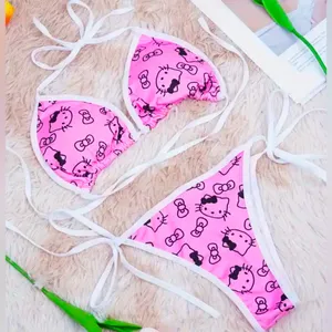 NWOT Hello Kitty Triangle String Bikini Set thumbnail 4