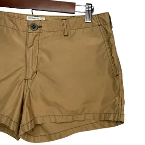 Vintage 90s Y2K Abercrombie & Fitch Size 8 Khaki Cotton Low Rise Shorts Utility thumbnail 3