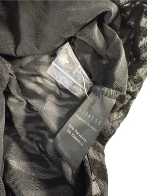 Lioness Sheer Flocked Zebra Mesh Mini Dress XS Black Cutout Bodycon thumbnail 8