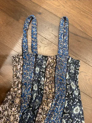 FREE PEOPLE Come Together Maxi Dress in Black Combo Size Small - C57-015 thumbnail 4