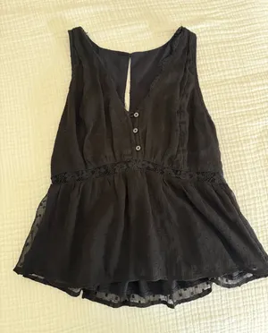 Abercrombie Top Tank Lace Black thumbnail 1