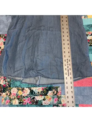 The Great. $225 Woman’s 1 Small Denim Puff Sleeve Boho Pleasant Blouse Top thumbnail 9