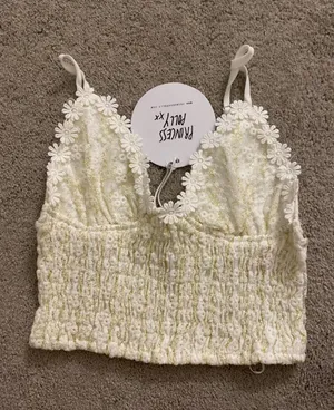 Princess Polly Kianna Top White Floral Lace Gold Detail Cami thumbnail 1