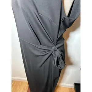Ann Taylor black wrap dress size 12 or large work dress thumbnail 2