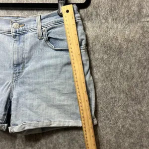 Levi's Jean‎ Shorts Size 30 Womens Mid Length Short Cuffed Mid Rise Blue Denim thumbnail 3