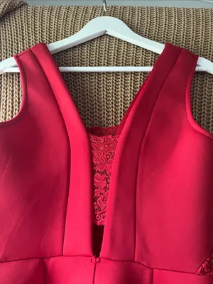 Material Girl Red Sleeveless V-Neck Fit-and-Flare Mini Dress thumbnail 3