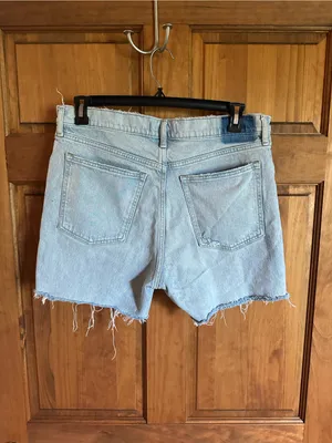 Abercrombie & Fitch Light Blue Denim Cutoff Shorts Size 34 14 low rise 90s thumbnail 5