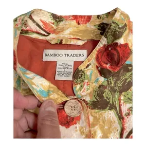 BAMBOO TRADERS Floral Cotton Eyelet Lined Short Blazer/Jacket - Size Large thumbnail 10