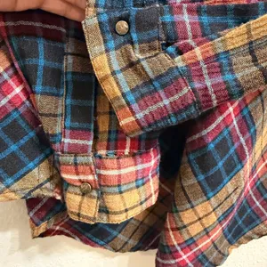 Free People Plaid Button Down Shirt‎ Multicolor Flannel Womens Small- Fall Cozy thumbnail 9