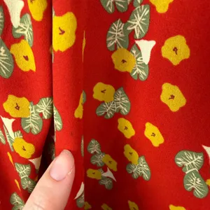 Cabi Red Floral Button Down Shirt‎ Small Lightweight Office Modest Career Layers thumbnail 3