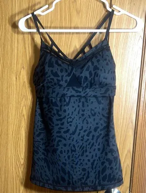 Lululemon Athletica Navy Leopard Cami Top thumbnail 1