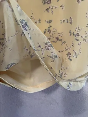 Princess Polly‎ Yellow Floral Spaghetti Strap Mini Dress Size 6 thumbnail 7