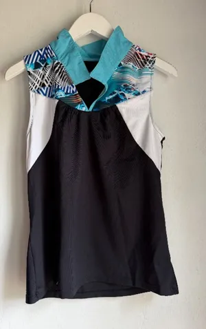 Golf Tennis Pickleball Sleeveless Golf Top Blue Yellow Small Swingdish USA thumbnail 1