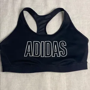Adidas Women's Black Sports Bra size L thumbnail 1