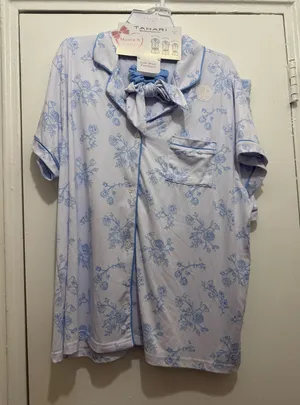 Tahari floral soft and cozy short pajama set size XL thumbnail 1