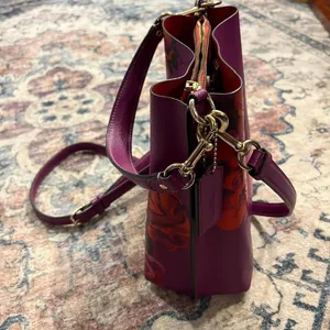 Coach Leather Mollie Bucket Bag 22 with Jumbo Floral Print thumbnail 5