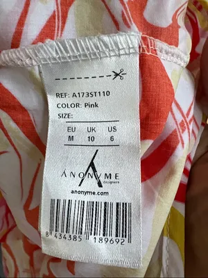 NWT ANONYME Dog Print Button Up Top Size Medium Retail $135.00 thumbnail 9