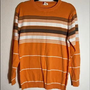 Striped‎ Sweater Orange Size XL thumbnail 5