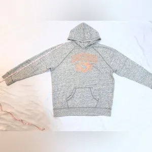 Vintage Abercrombie Glitter Logo Pullover Hoodie - Heather Grey - 15/16 (XS/S) thumbnail 11