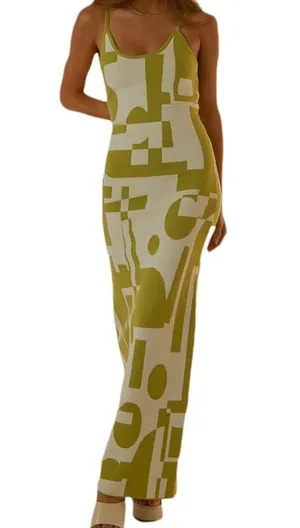 Print Maxi Dress White thumbnail 1