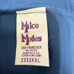 VTG Malco Modes Womens Blouse XXL Blue Ruffle Collar Prairie Peasant‎ Romantic thumbnail 4