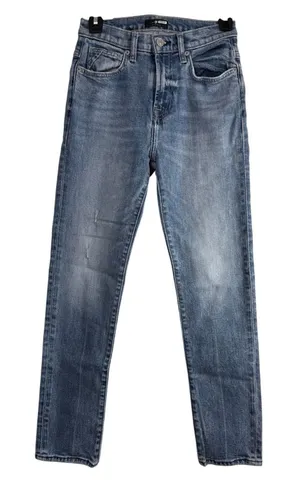 7 For All Mankind Peggi High‎ Waist Straight Leg Jeans Blue Denim Size 25 thumbnail 1