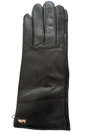 Coach NWT Horse And Carriage Leather Tech Gloves Black 7 1/2 thumbnail 1
