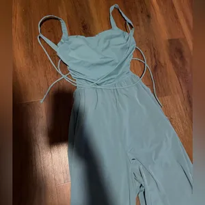 Halara Breezeful Lace Up Pocket Quick Dry Casual Jumpsuit nwot active spring $70 thumbnail 12