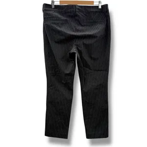 Old Navy NWT Pixie‎ Skinny Pants Women’s Size 14 Gray White Dot Stripe High Rise thumbnail 2