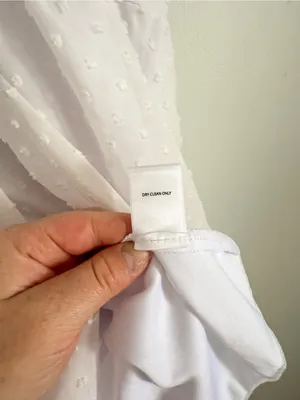 Altar'd State Kristin Clip Dot White Ruffled Mini Dress Size Medium thumbnail 8