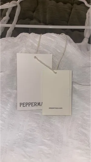 Peppermayo White Lace Mini Dress thumbnail 4