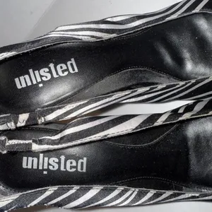 Unlisted Y2K Baddie Sandals‎ Heels Slip On Slingback Peep Toe Zebra Print Sz 9 thumbnail 6