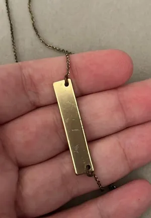 🤩4/$15🥳 k initial bar necklace thumbnail 4