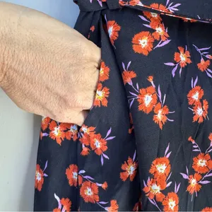 NWT Ann Taylor multicolor floral tie waist full skirted mini skirt Size 14 thumbnail 7