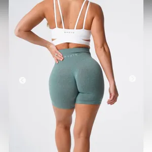 NVGTN Seamless Biker Shorts High Rise 6” Green Size XS‎ thumbnail 2