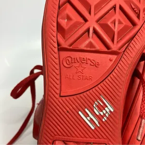 Converse all star HI rubber Red sneakers‎ hightop Unisex sizing women’s 5 thumbnail 8