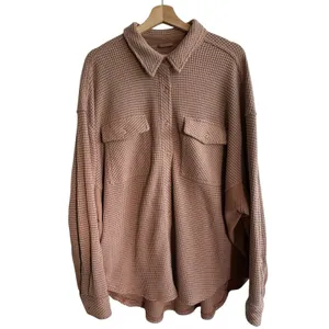 Aerie LumberJane Waffle Shirt Shacket XL Oversized Button Down Slouchy thumbnail 8