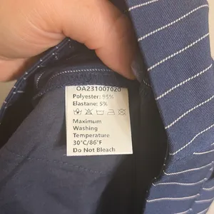 ✨Commense Pinstripe Pleated Wide-Leg Navy Sz XS Pants✨ thumbnail 8