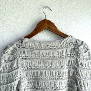 NWT Free People Womens Wild Roses Cardigan Gray Feminine Rose Button Size XS thumbnail 5