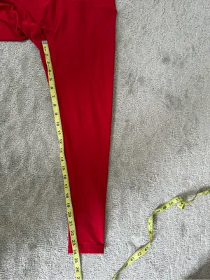 Beyond Yoga Spacedye Caught in the Midi High Waisted Leggings in Holly Red Large thumbnail 16